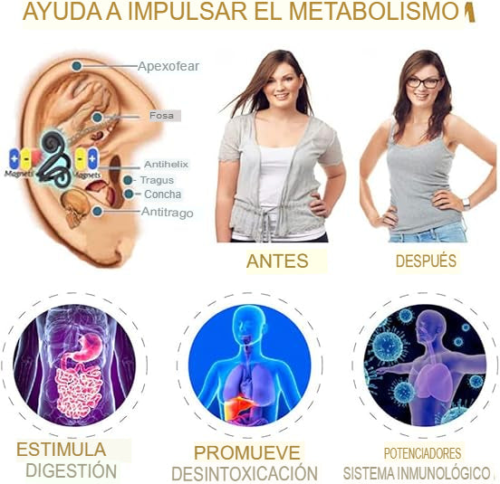 Aretes magnéticos para adelgazar